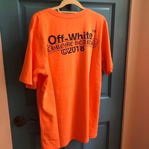 Chrome Hearts x Off White 2018 collab shirt orange